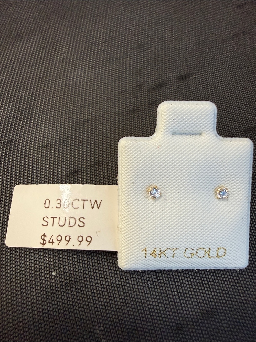 14KT Gold VVSD Moissanite Stud Earrings - White and Gold